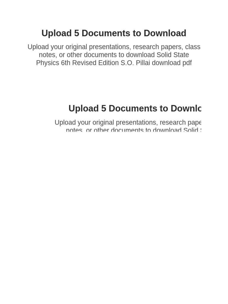 Upload 5 Documents To Download | PDF