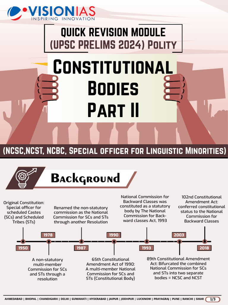 Constitutional Bodies for SCs and STs | PDF | Justice | Crime & Violence