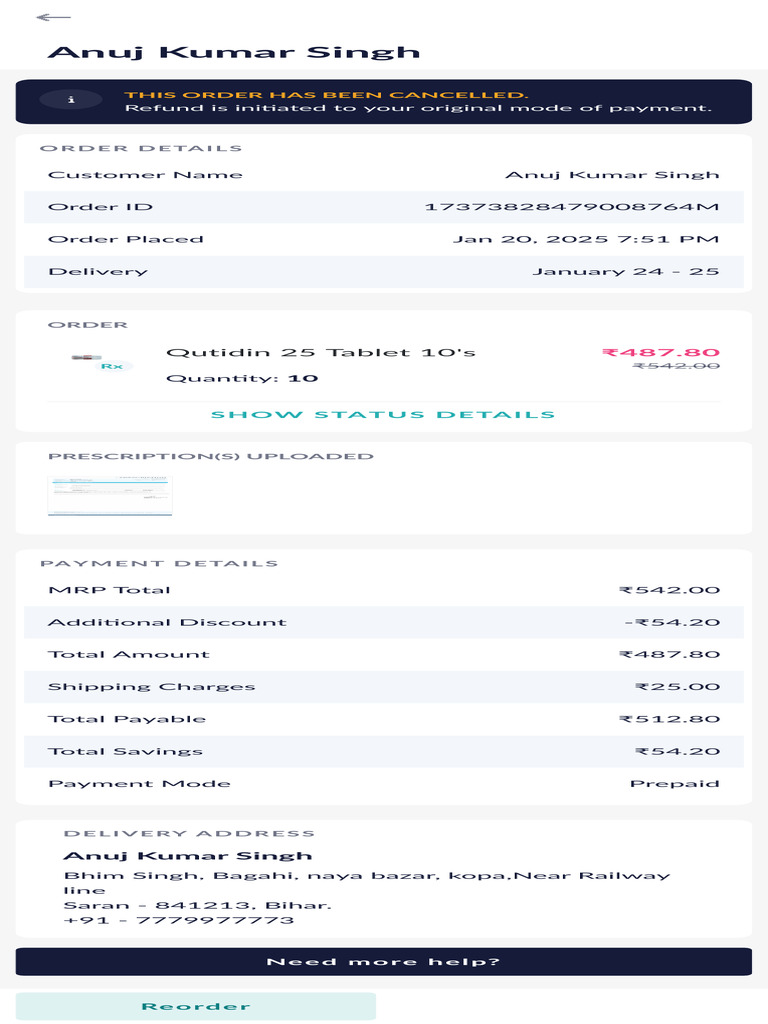 Order View | PDF