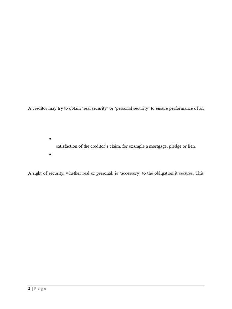 Understanding Real Security Rights | PDF | Guarantee | Surety