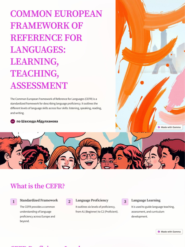 Common European Framework of Reference For Languages Learning Teaching ...