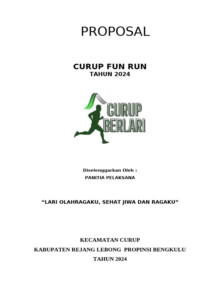 Proposal Curup Fun Run 2024 | PDF