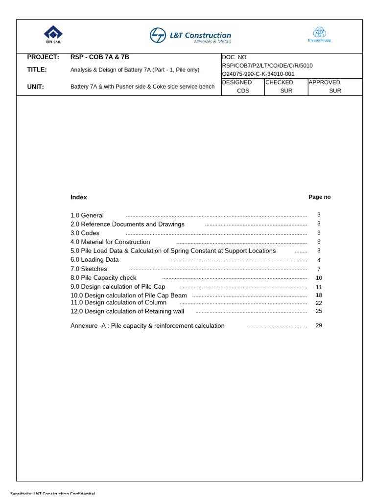 Typical Design Document Page Format | PDF | Deep Foundation ...