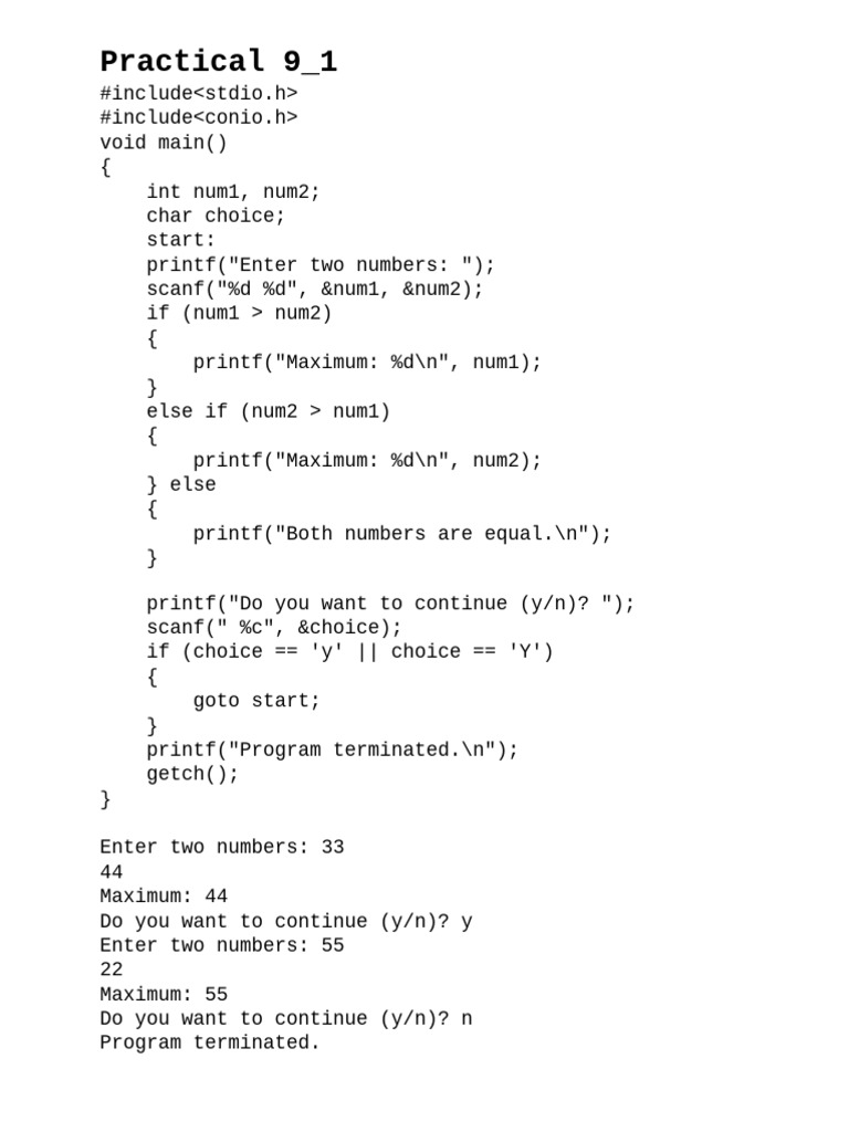 C Programs for Number Operations | PDF