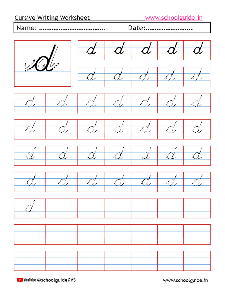 Cursive Letter Small D | PDF