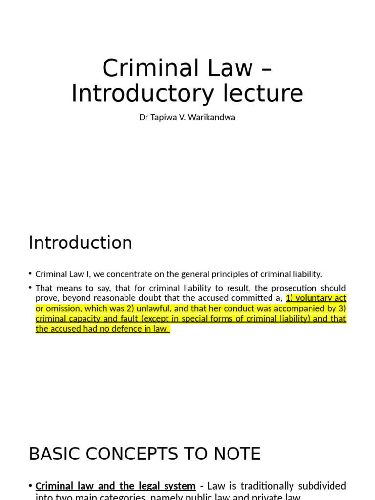 Overview of Criminal Law Principles | PDF | Crimes | Crime & Violence