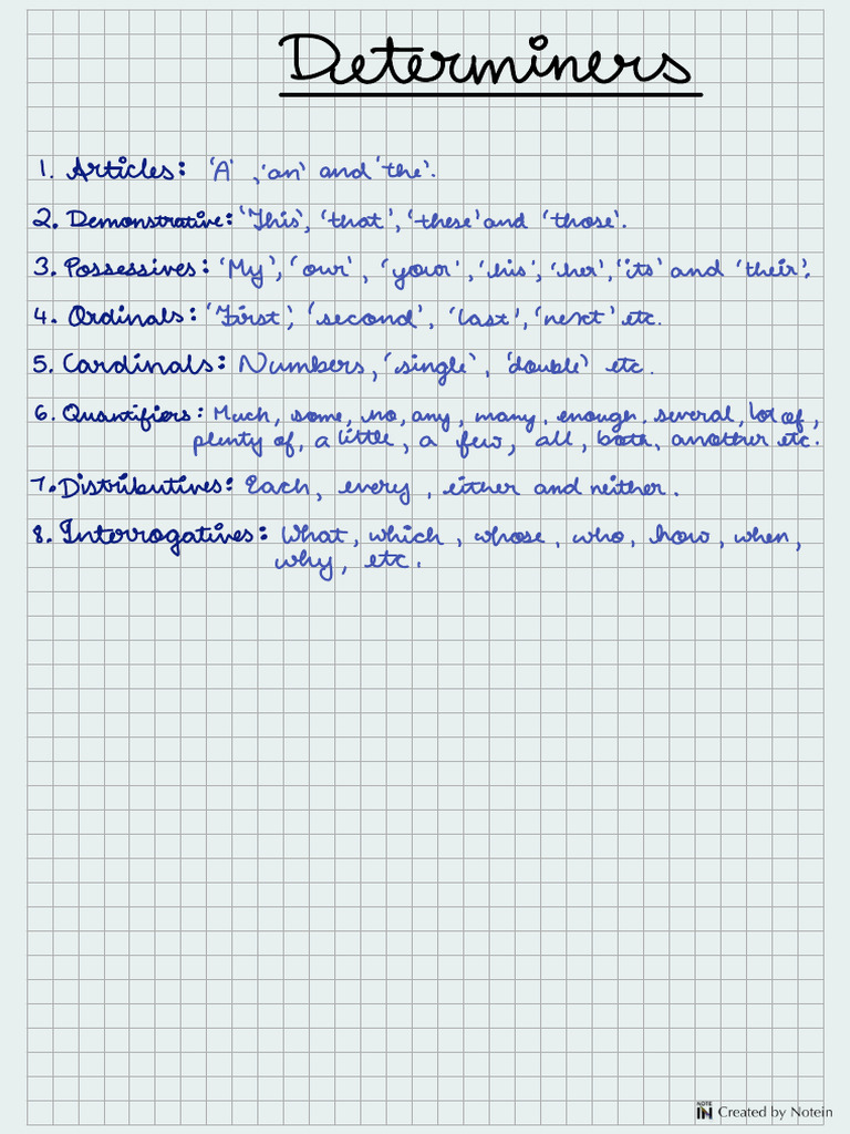 Determiners | PDF