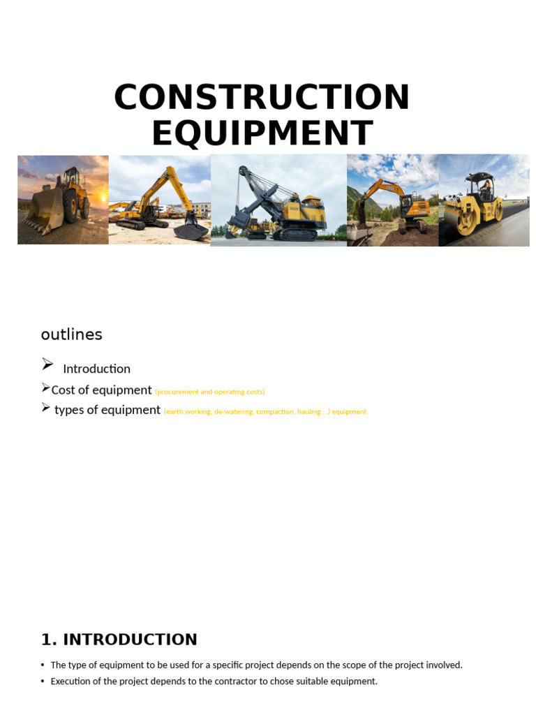 Construction Equipment Overview and Costs | PDF | Loader (Equipment ...