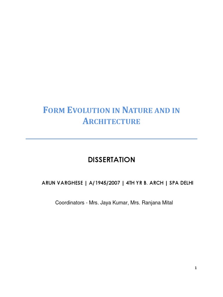 Form Evolution in Nature and Architecture | PDF | Evolution | Analogy