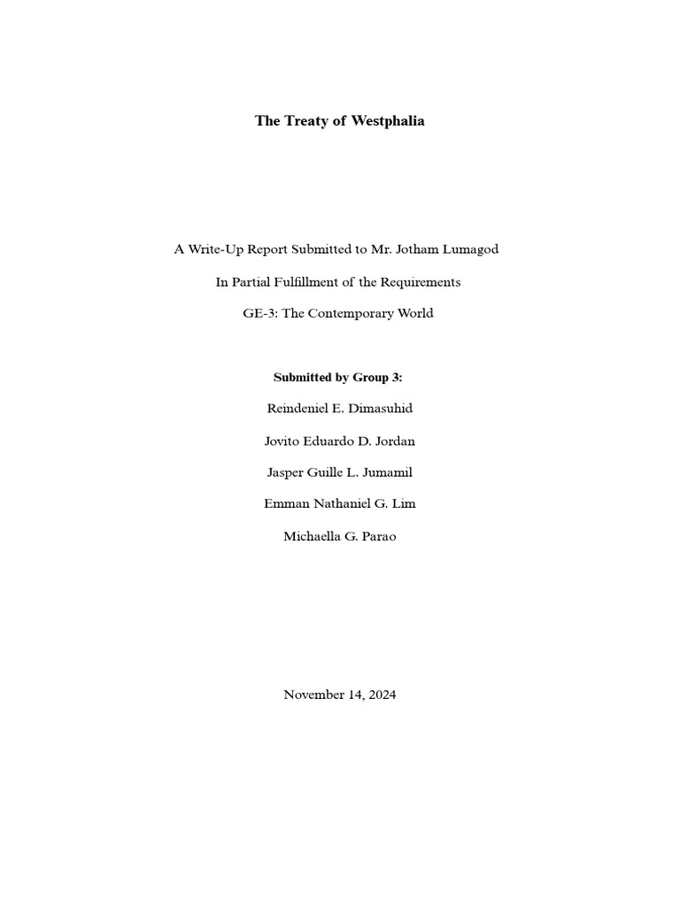 Treaty of Westphalia Overview | PDF | Holy Roman Empire