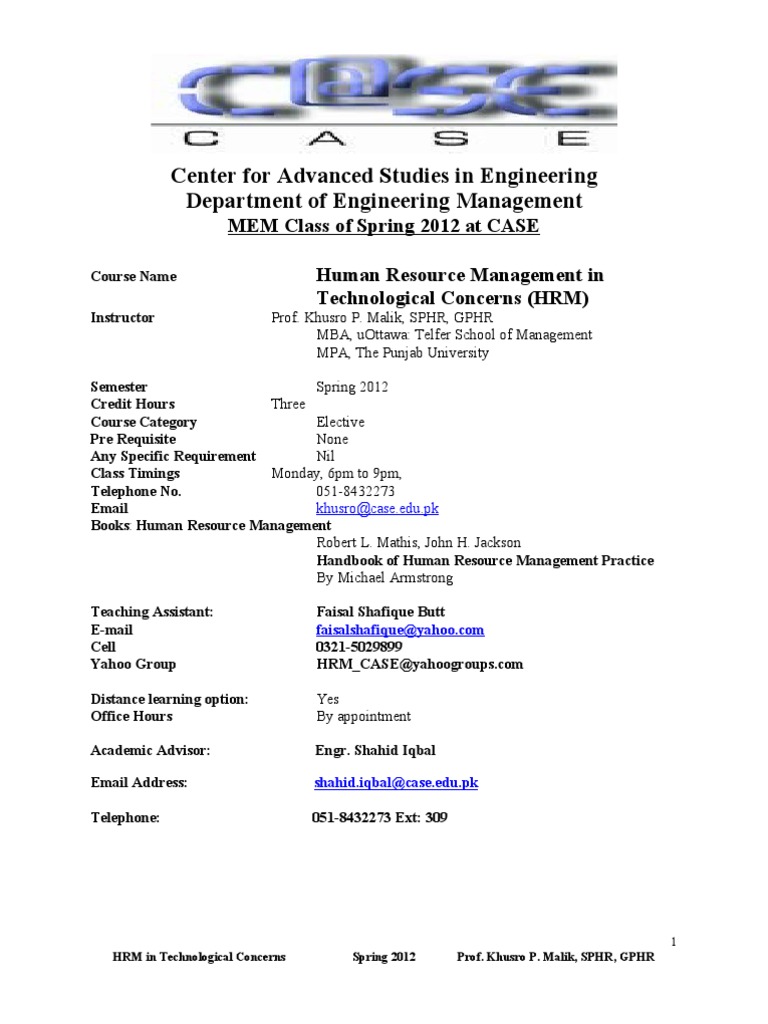 Center For Advanced Studies in Engineering Department of Engineering ...