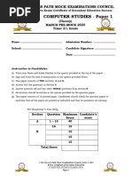 Form 3 - Computer Studies - Question Pape | PDF | Decimal | Microsoft Word