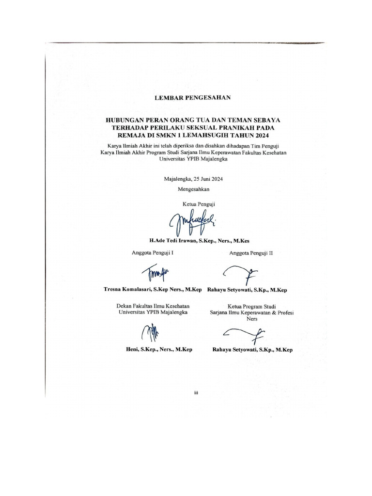 Pengesahan | PDF