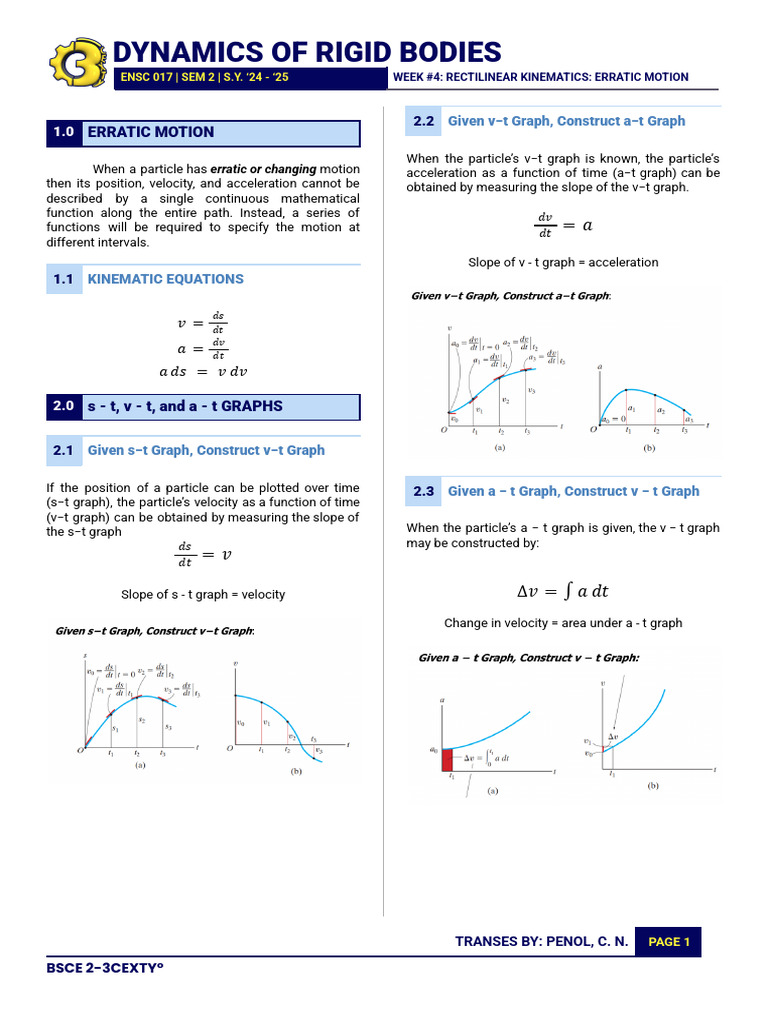 Erratic Motion | PDF | Acceleration | Kinematics