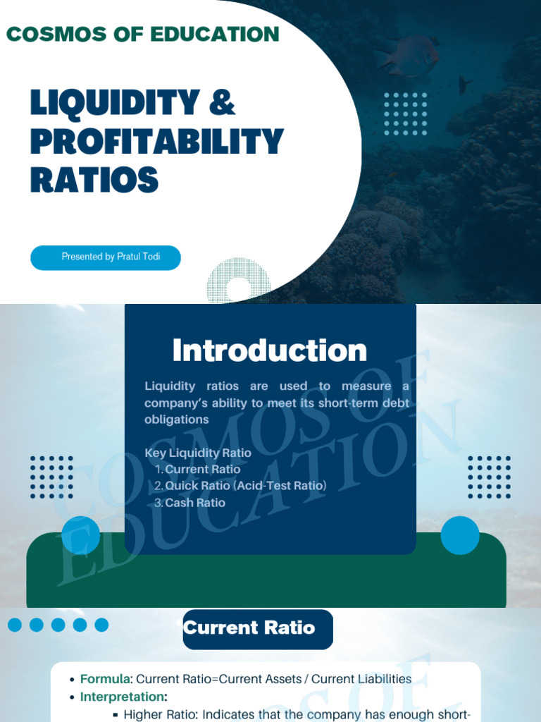 Liquidity and Profitability Ratios Guide | PDF | Market Liquidity | Expense