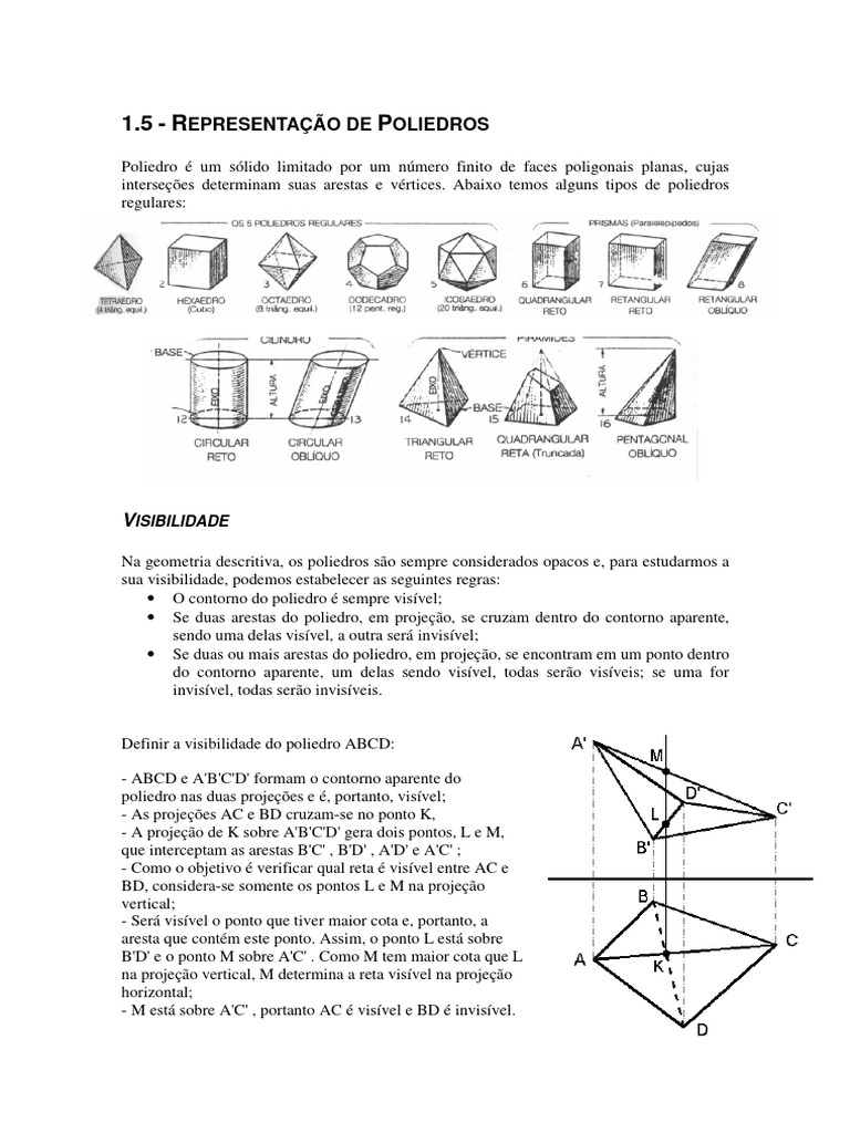Visibilidade e Representação de Poliedros | PDF | Vértice (Geometria ...