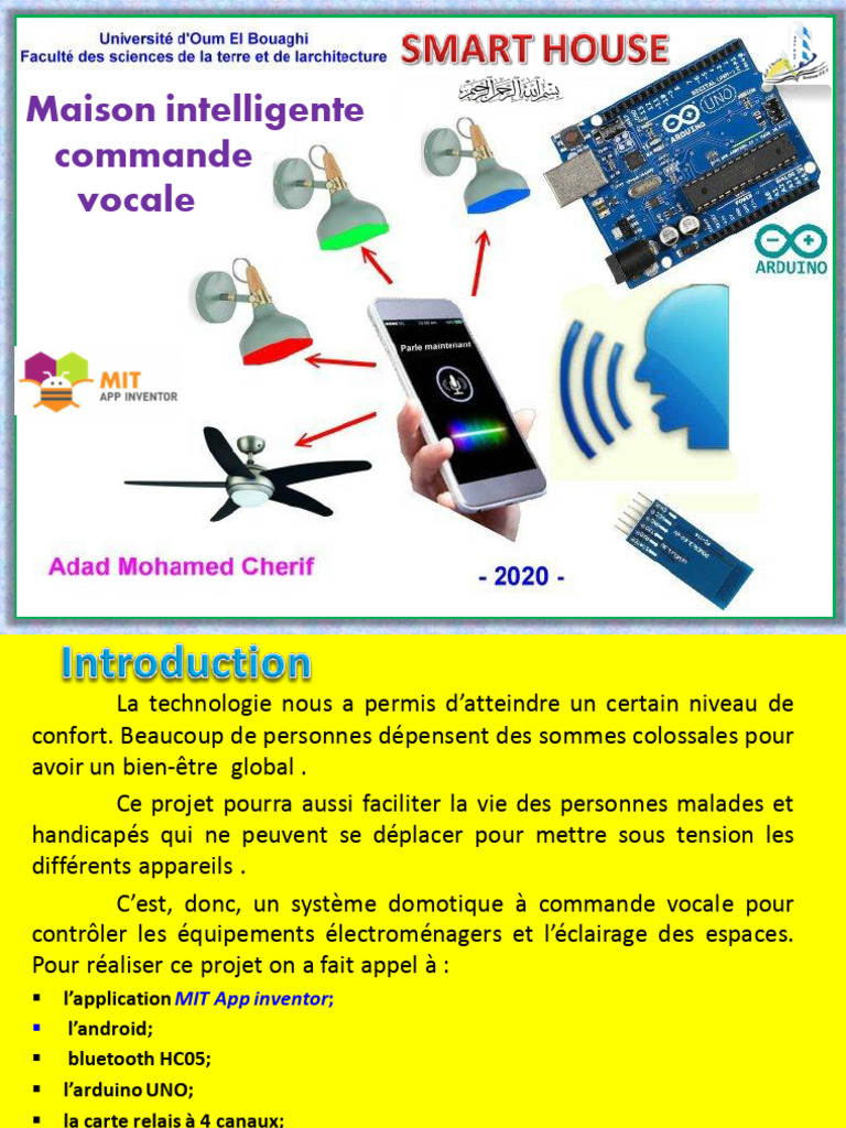 Maison intelligente à commande vocale | PDF | jeu de Google | Arduino