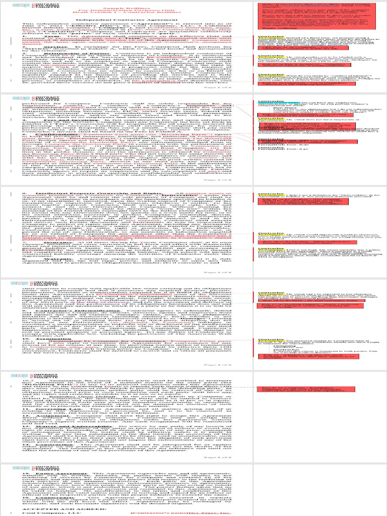 Sample Redlines Version 1 1.31.24 | PDF