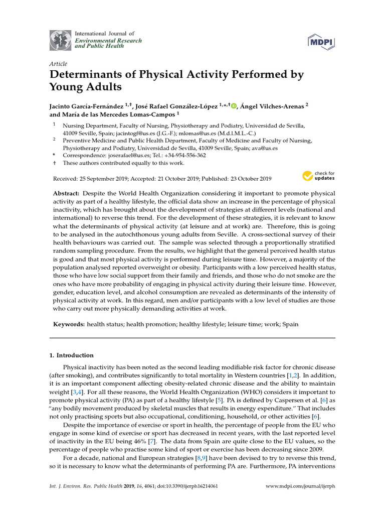 Determinants of Dietary and Physical Activity Behaviours Among Women of ...