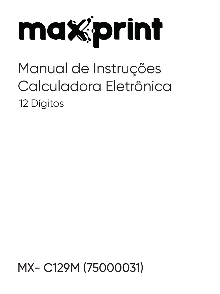 Manual da Calculadora Eletrônica MX-C129M | PDF