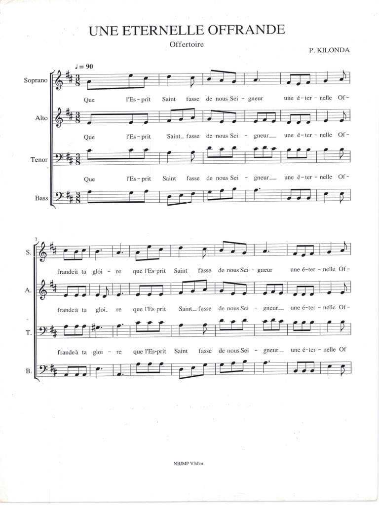Partition Offertoire - Une Éternelle Offrande | PDF