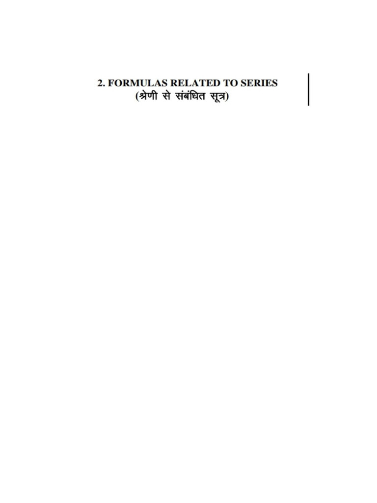 Formula Related To Series | PDF