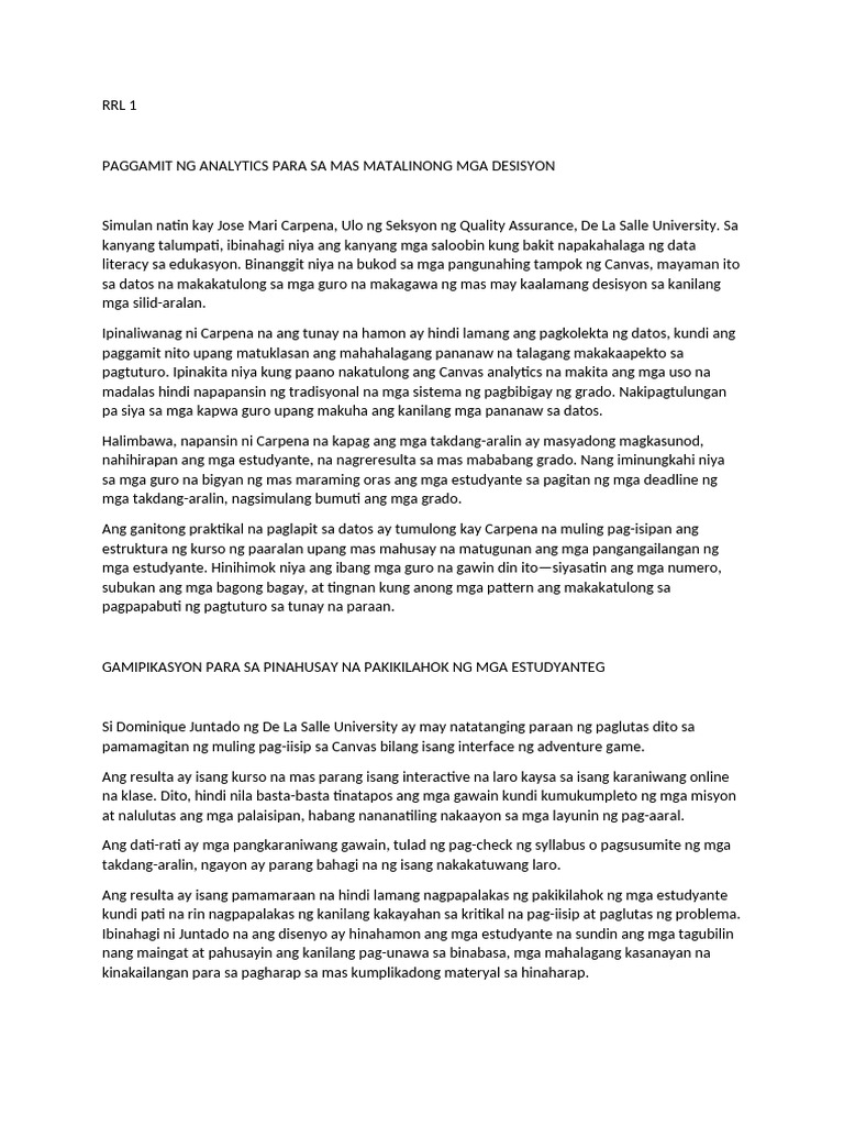 RRL | PDF