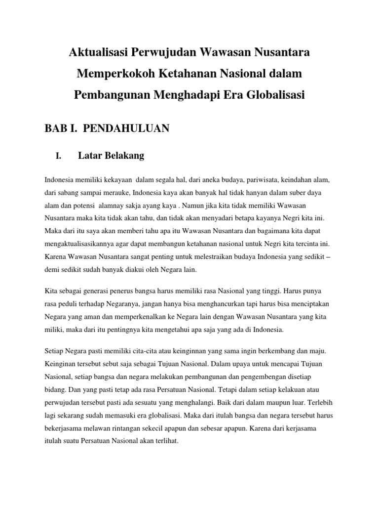 18+ Makalah Ketahanan Nasional Dalam Menghadapi Era Globalisasi