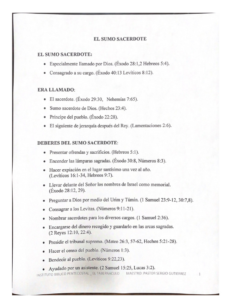 El Sumo Sacerdote | PDF