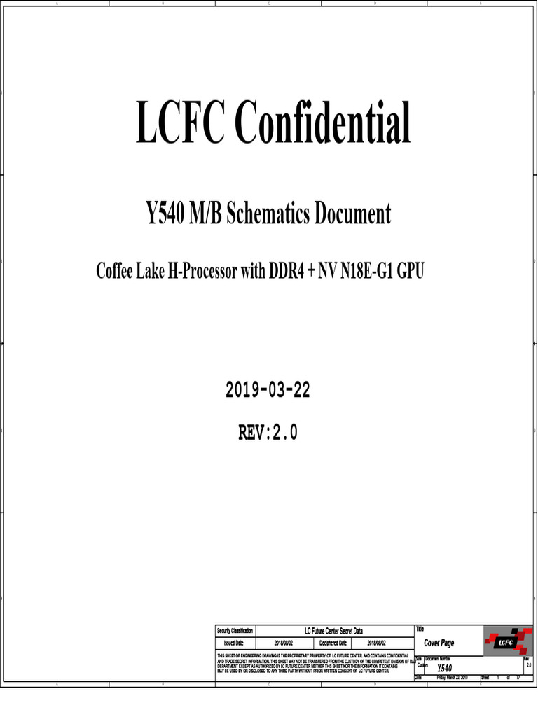 Y540 M/B Schematics Overview | PDF | Usb | Solid State Drive