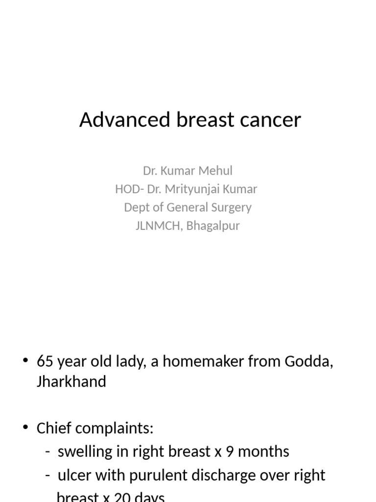Advanced Carcinoma of Right Breast | PDF | Breast Cancer | Breast