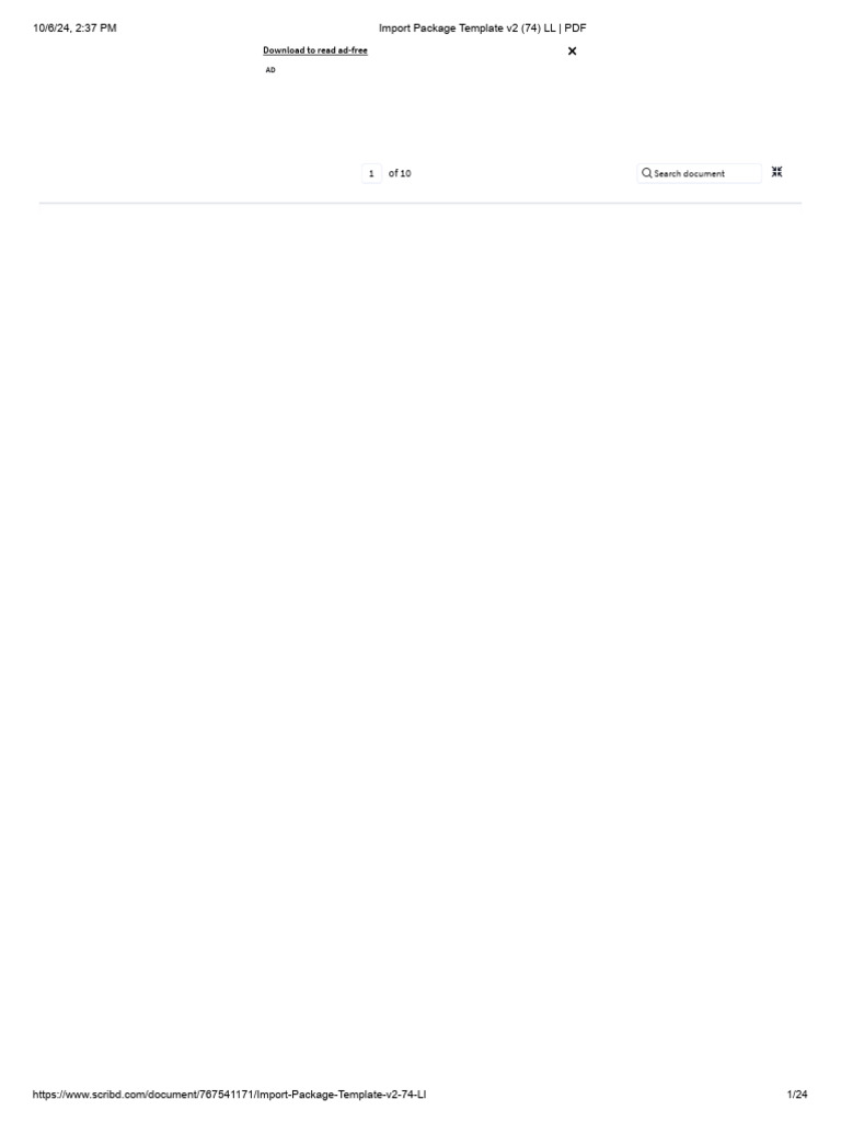 Import Package Template v2 (74) PDF | PDF | Scribd