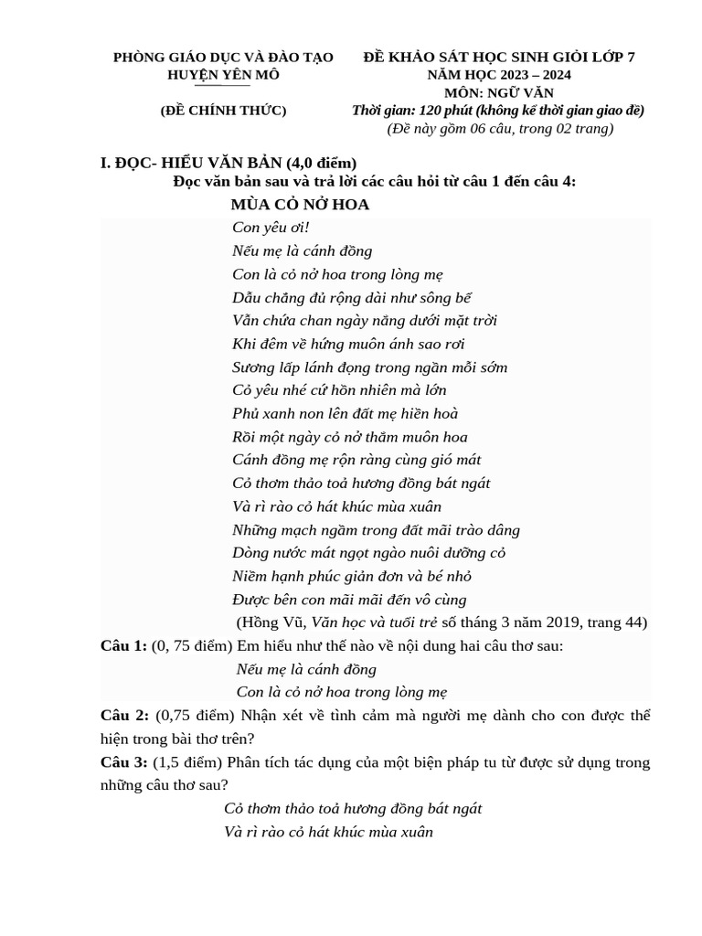 Ngữ Văn 7 | PDF