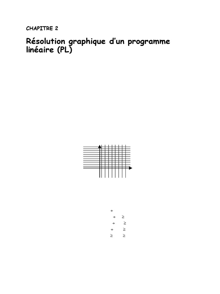 Résolution graphique d'un PL à 2 variables | PDF | Optimisation ...
