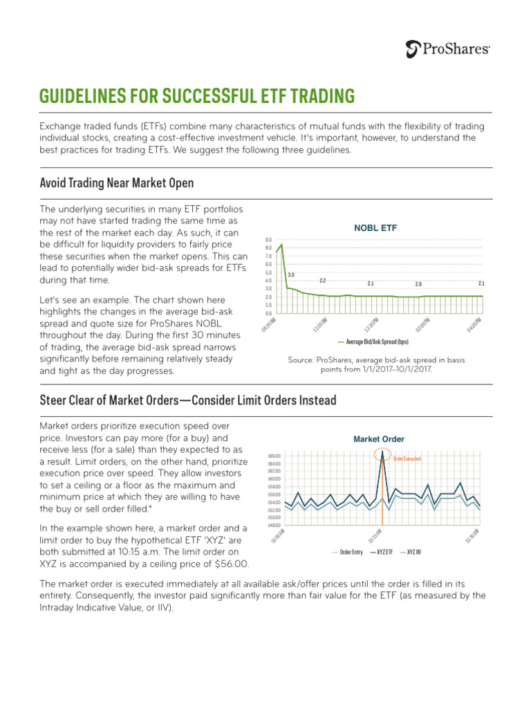 Guidelines For Successful Etf Trading | PDF | Exchange Traded Fund ...