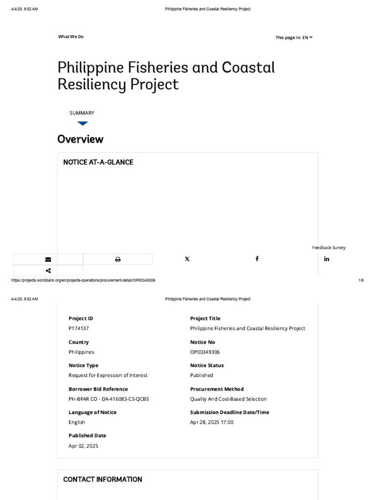 Philippine Fisheries Resiliency Project | PDF | Fishery | Infrastructure