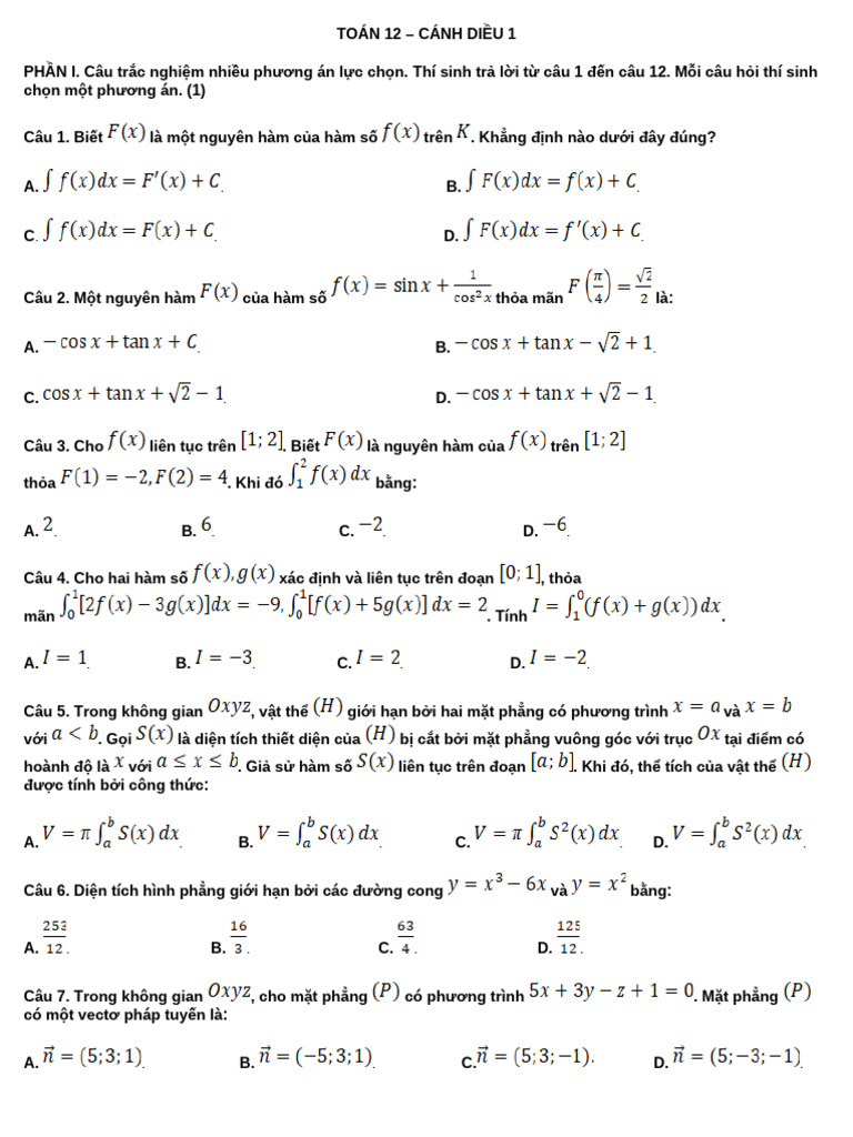 Toán 12 | PDF