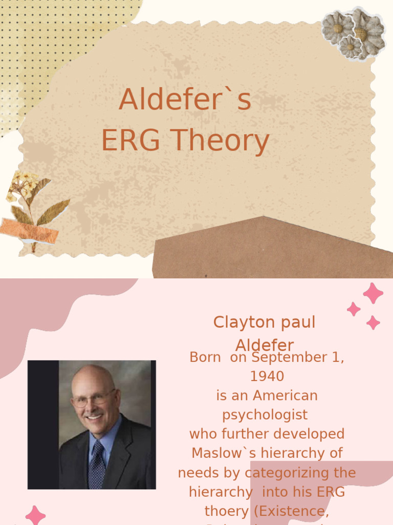Aldefer's ERG and McClelland's Motivation Theory | PDF | Motivational ...