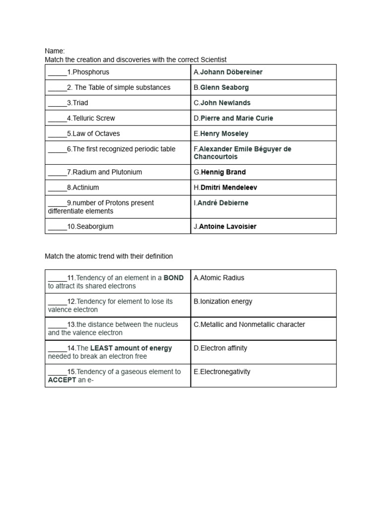 Chapter 11 Worksheet | PDF
