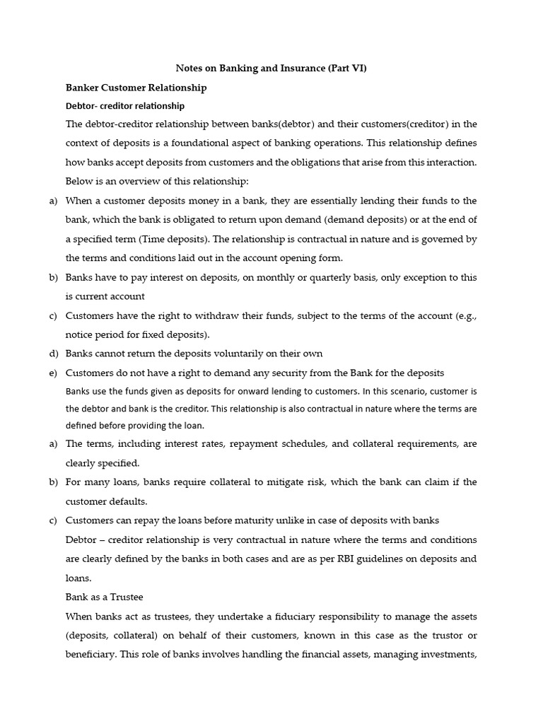 Banking Relationships and Regulations Overview | PDF | Cheque | Banks