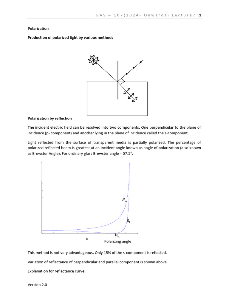 Methods of Polarized Light Production | PDF | Polarization (Waves ...