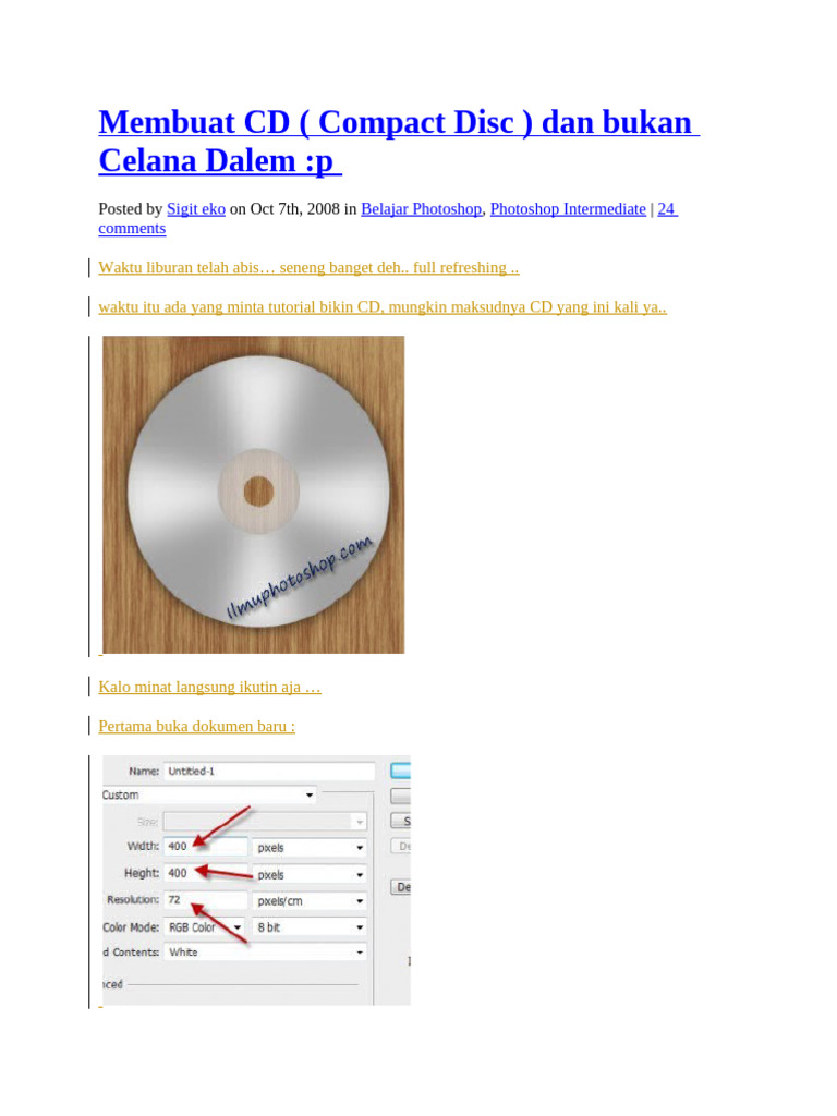 Membuat CD | PDF