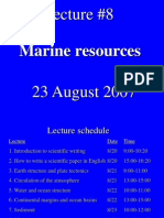 Lecture #8: Marine Resources