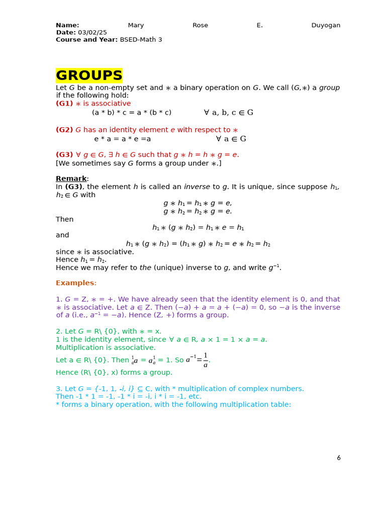 GROUPS | PDF