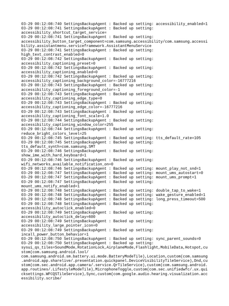 Accessibility Settings Backup Report | PDF | Mobile Phones | Mobile ...
