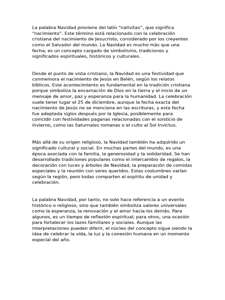 Significado y Tradiciones de la Navidad | PDF