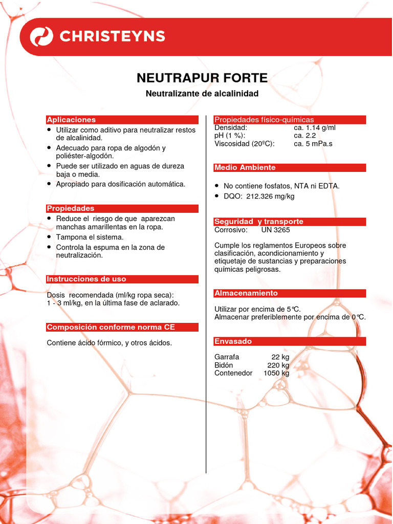 Neutrapur Forte 270511 - ES v2 | PDF