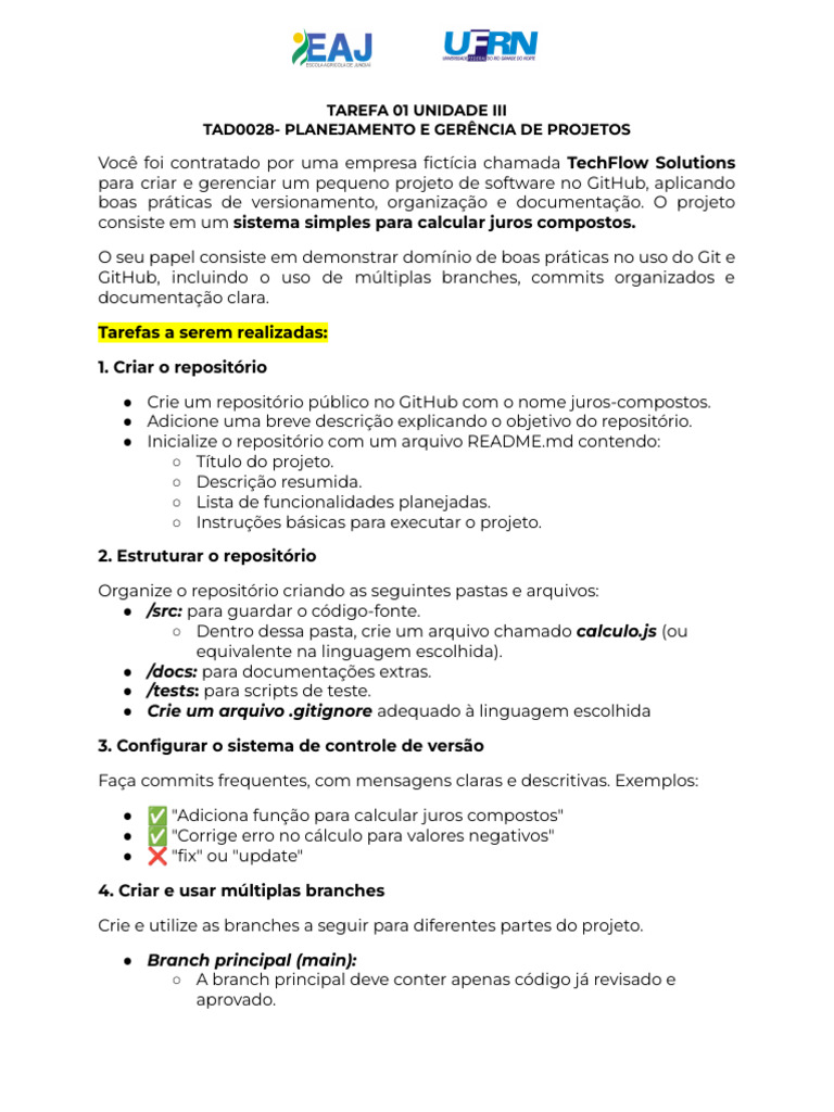 Gerenciamento de Projeto de Software no GitHub | PDF | Controle de ...