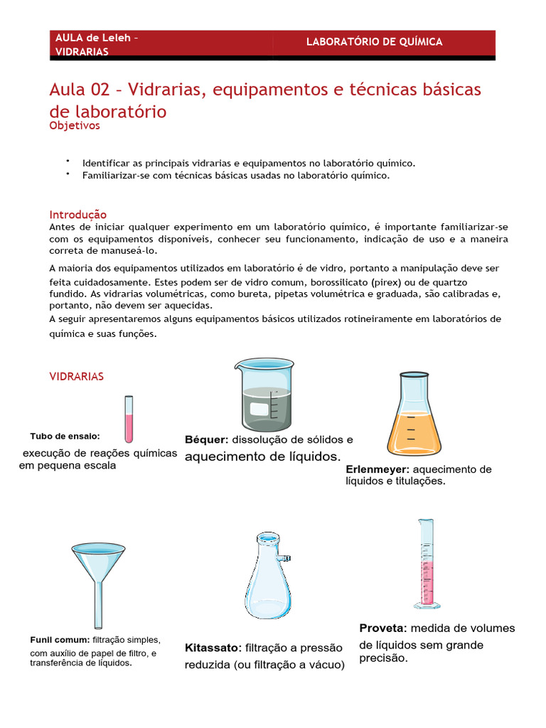 Vidrarias e Equipamentos de Laboratório | PDF | Filtragem | Química