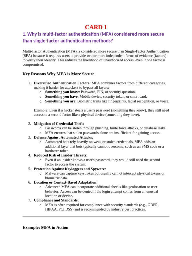 Benefits of Multi-Factor Authentication | PDF | Cloud Computing ...